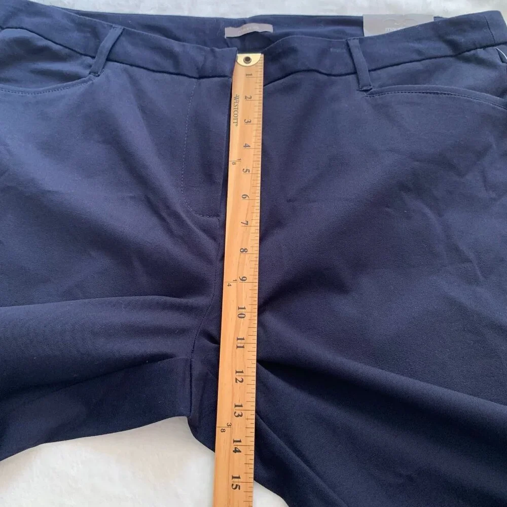 NEW Maurices Smart Ankle Skinny Pants Women 24 Regular Navy‎ Blue Stretch
